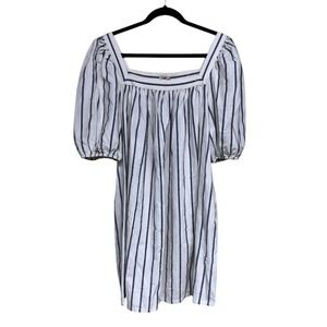 FAHERTY Phoenix Dress in Navy Elroy Stripe 100% Cotton Women's Size S